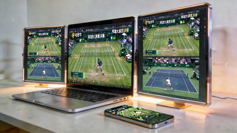 电竞牛平台观看网球大满贯决赛直播的电脑与手机多屏演示
